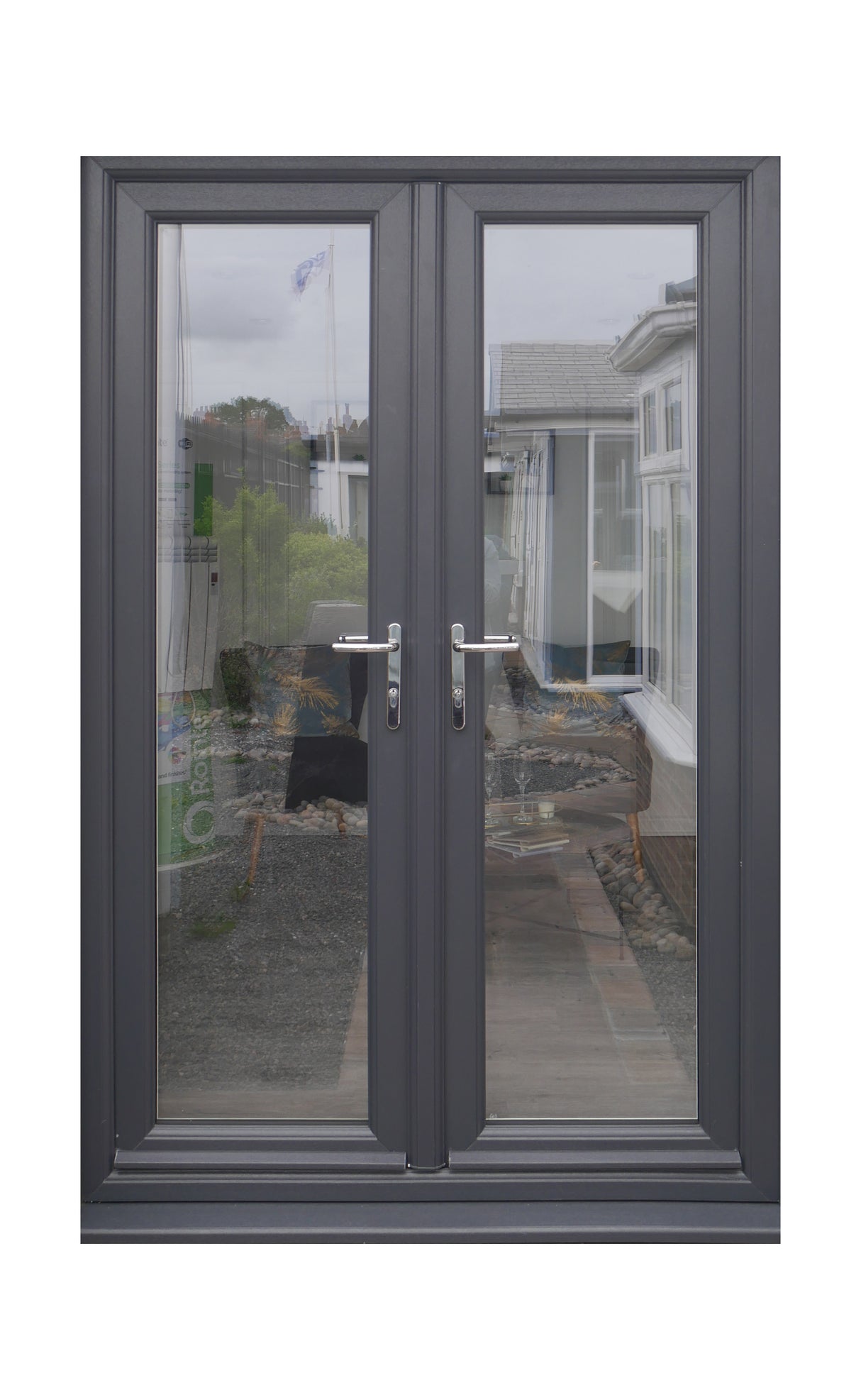 UPVC French Doors Grey x White 1500 x 2100