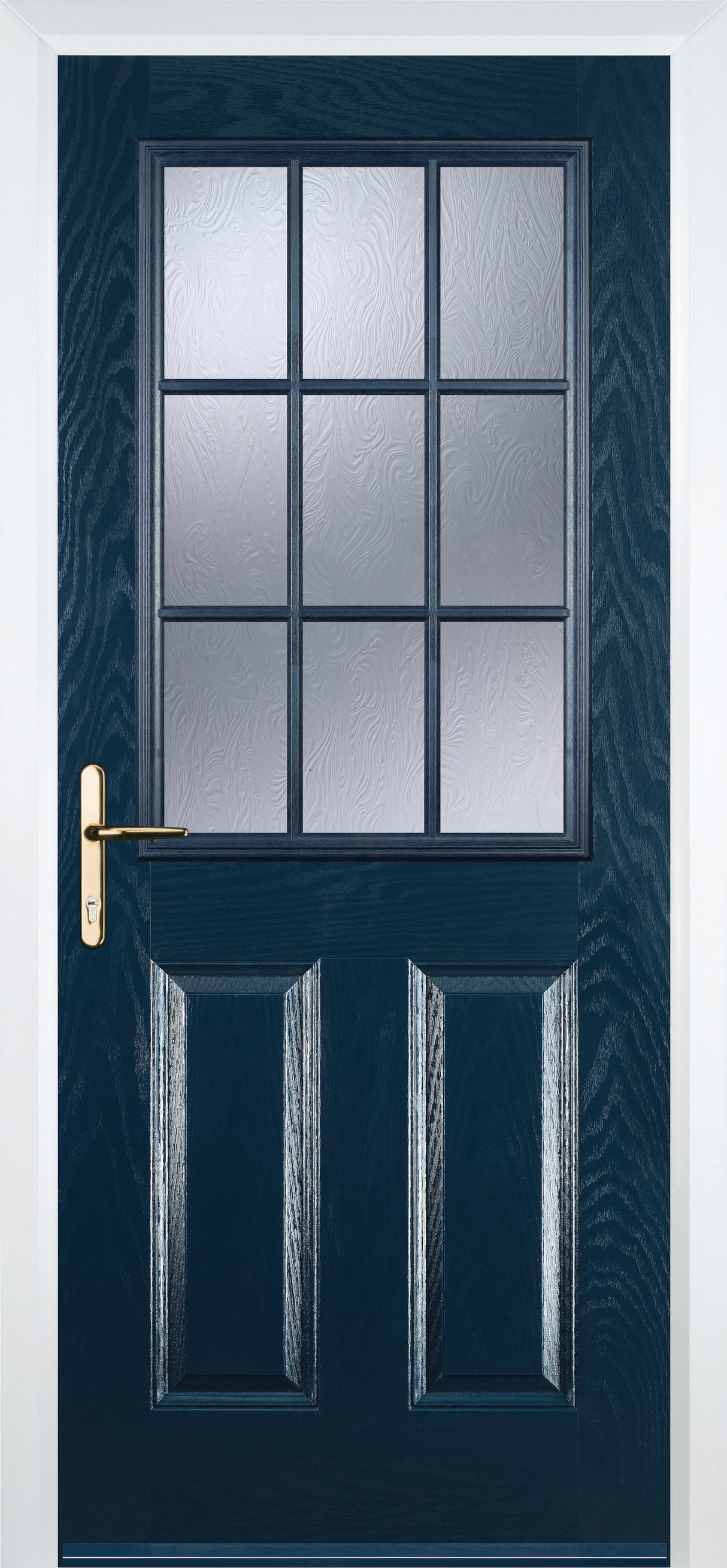 2 Panel 1 Grill Composite Door - 900 x 2100