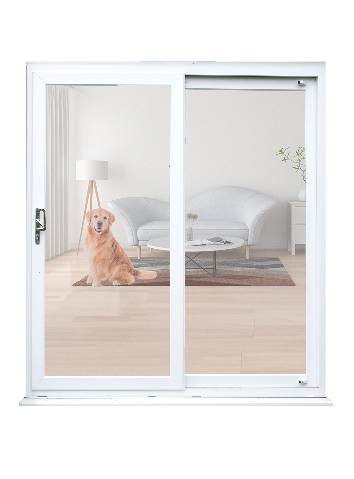 White UPVC Sliding Patio Doors 2100 x 2400